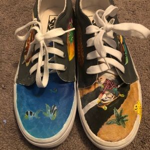 CUSTOM VANS hand painted desert and ocean vans